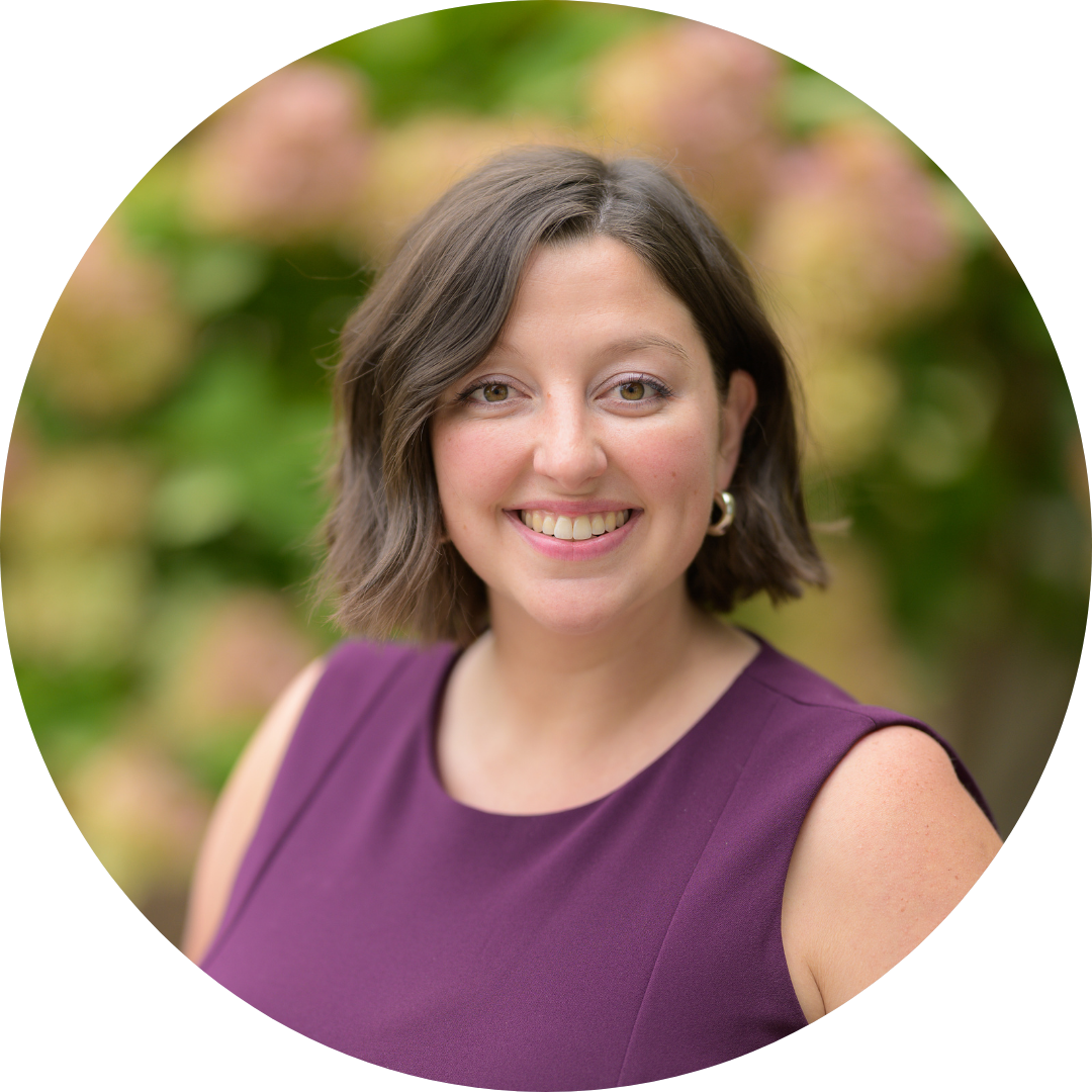 woman smiling for camera.